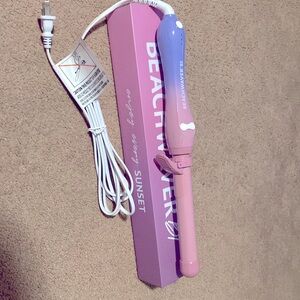 Beach Waver B1 rotating curling iron pink sunset. Box included.